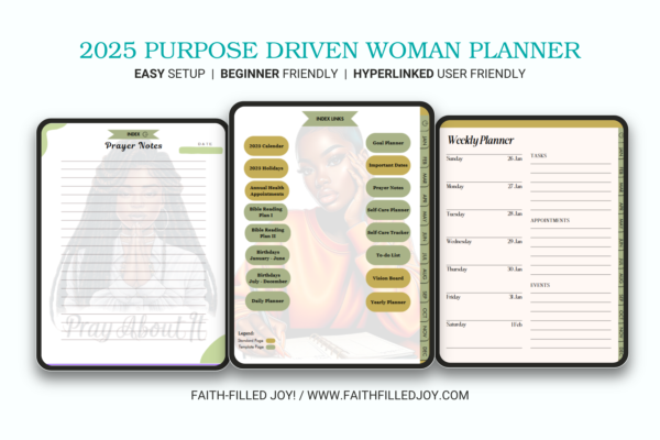 2025 Purpose Driven Woman Digital Planner - Image 3