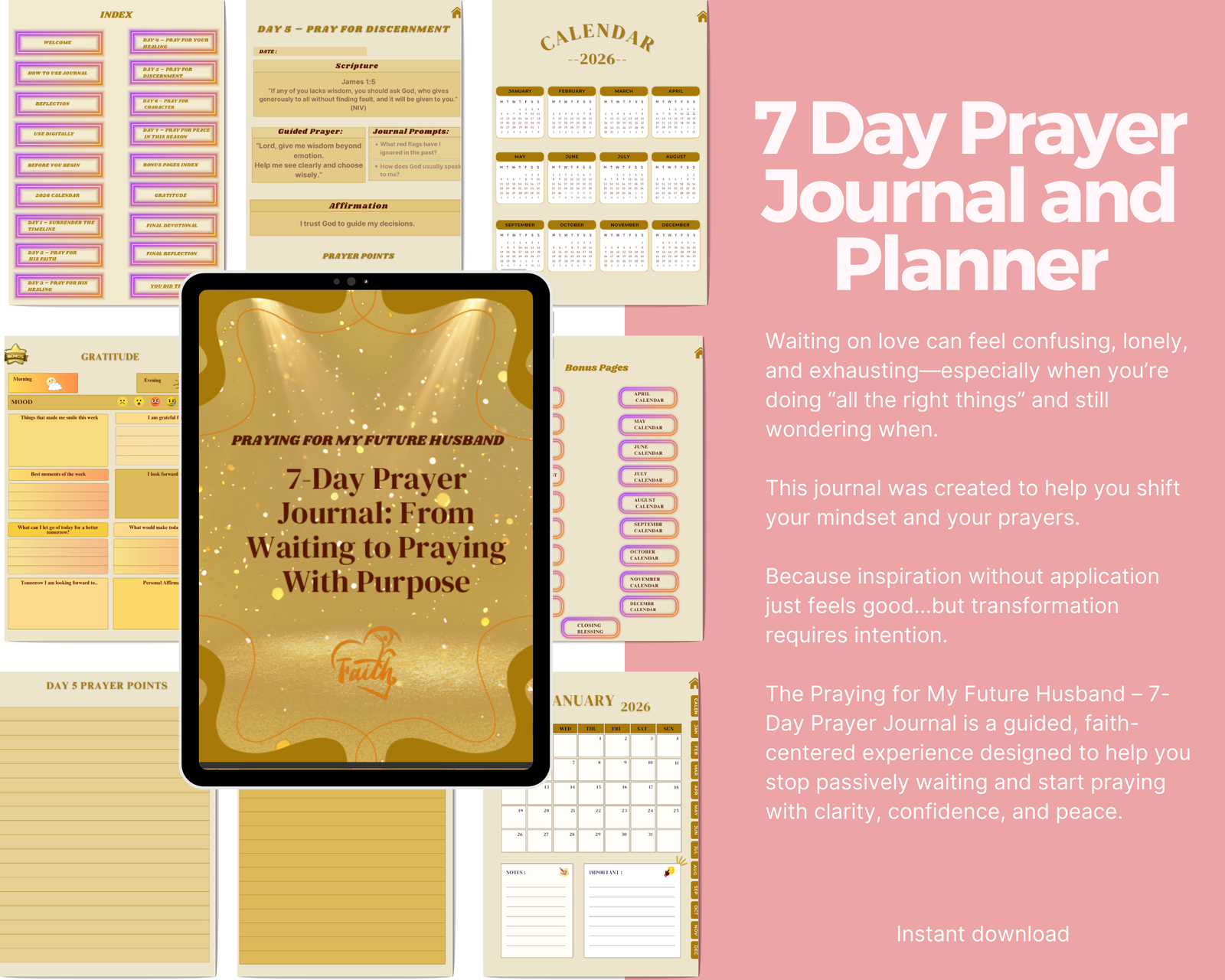 FAITH FILLED JOY: Waiting Well Bundle: Prayer Journal and Affirmation Cards - Image 4