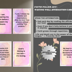 Faith Filled Joy:  Waiting Well Affirmation Cards