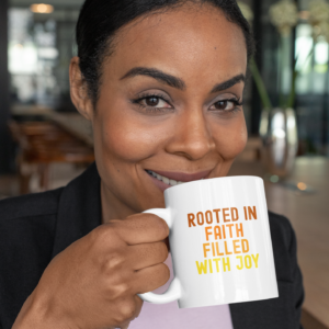 Rooted in Faith Mug — Inspirational Mug (11 oz)