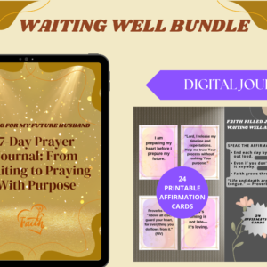 FAITH FILLED JOY: Waiting Well Bundle: Prayer Journal and Affirmation Cards