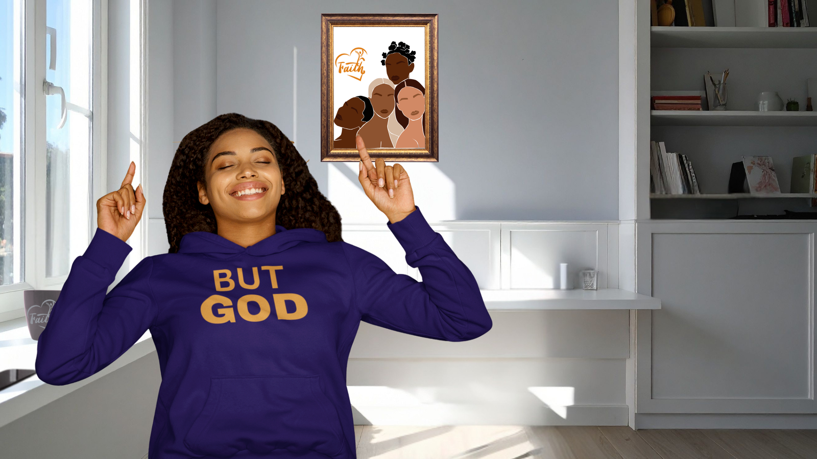 "But God" Faith Hoodie — Minimal Christian Pullover