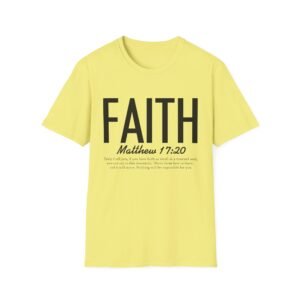 Faith Matthew 17:20 T-Shirt — Inspirational Christian Scripture Tee