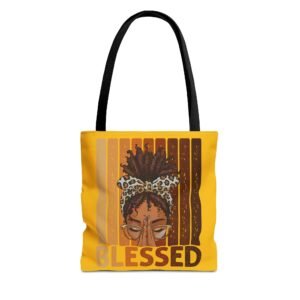 Blessed Afro Chic Tote Bag — Stylish Boho Bag - Yellow