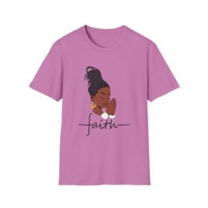Faith Graphic T-Shirt — Black Woman Praying Illustration