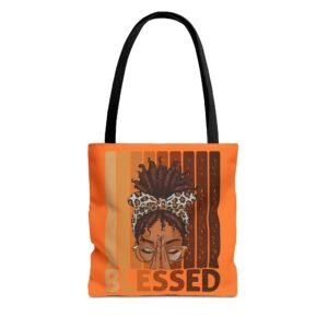 Blessed Afro Chic Tote Bag — Stylish Boho Bag - Crusta (Orange)