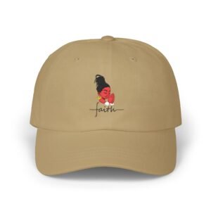 Dad Cap — Faith Embroidered Woman with Headwrap Baseball Hat